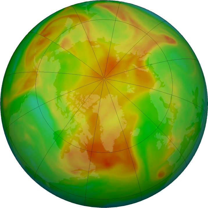 Arctic ozone map for 23 May 2018